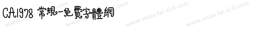 CA1978 常规字体转换